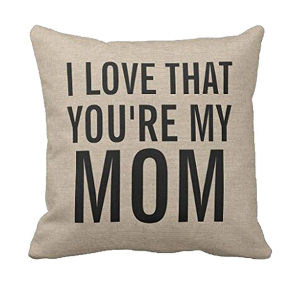 Love Mom Printed Pillow Case