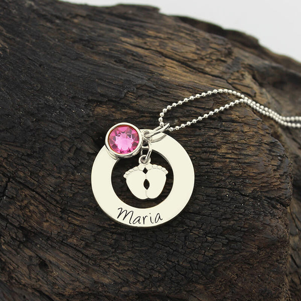 Silvery Mother's Necklace