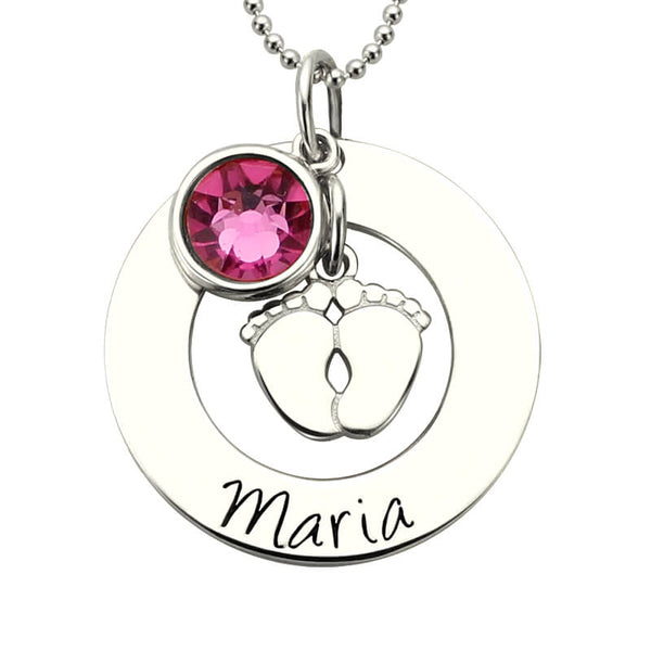 Silvery Mother's Necklace