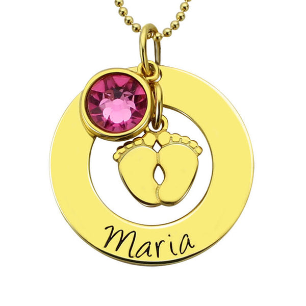 Silvery Mother's Necklace