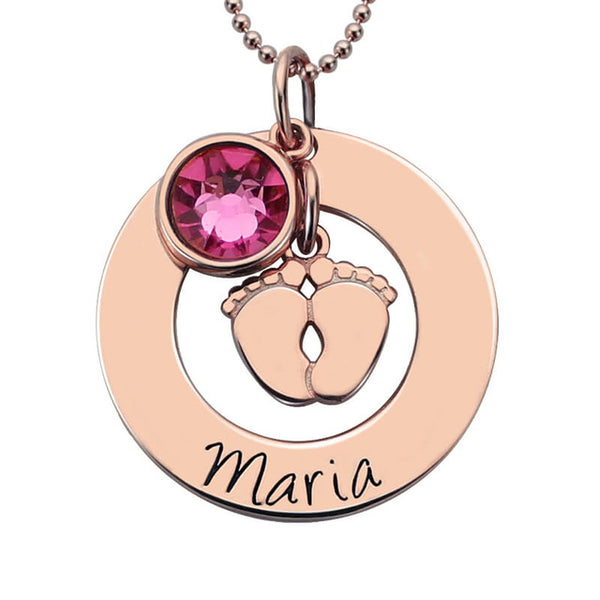 Silvery Mother's Necklace